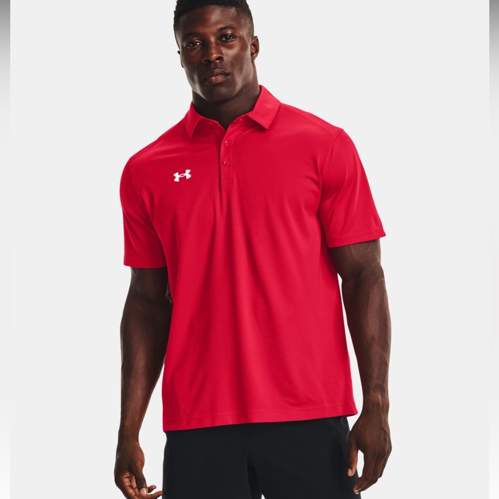 NWT Mens Under Armour Red polo size Small